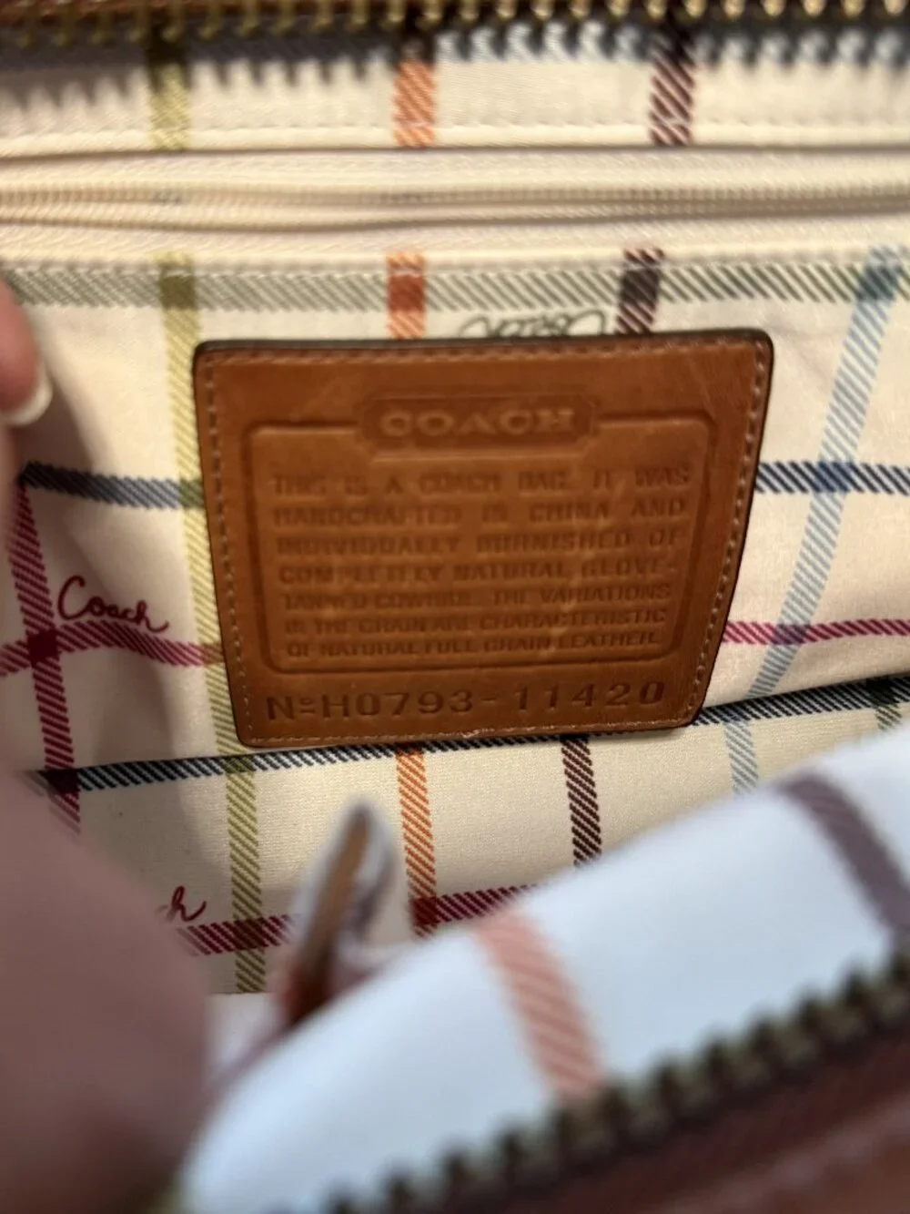 Coach tan leather